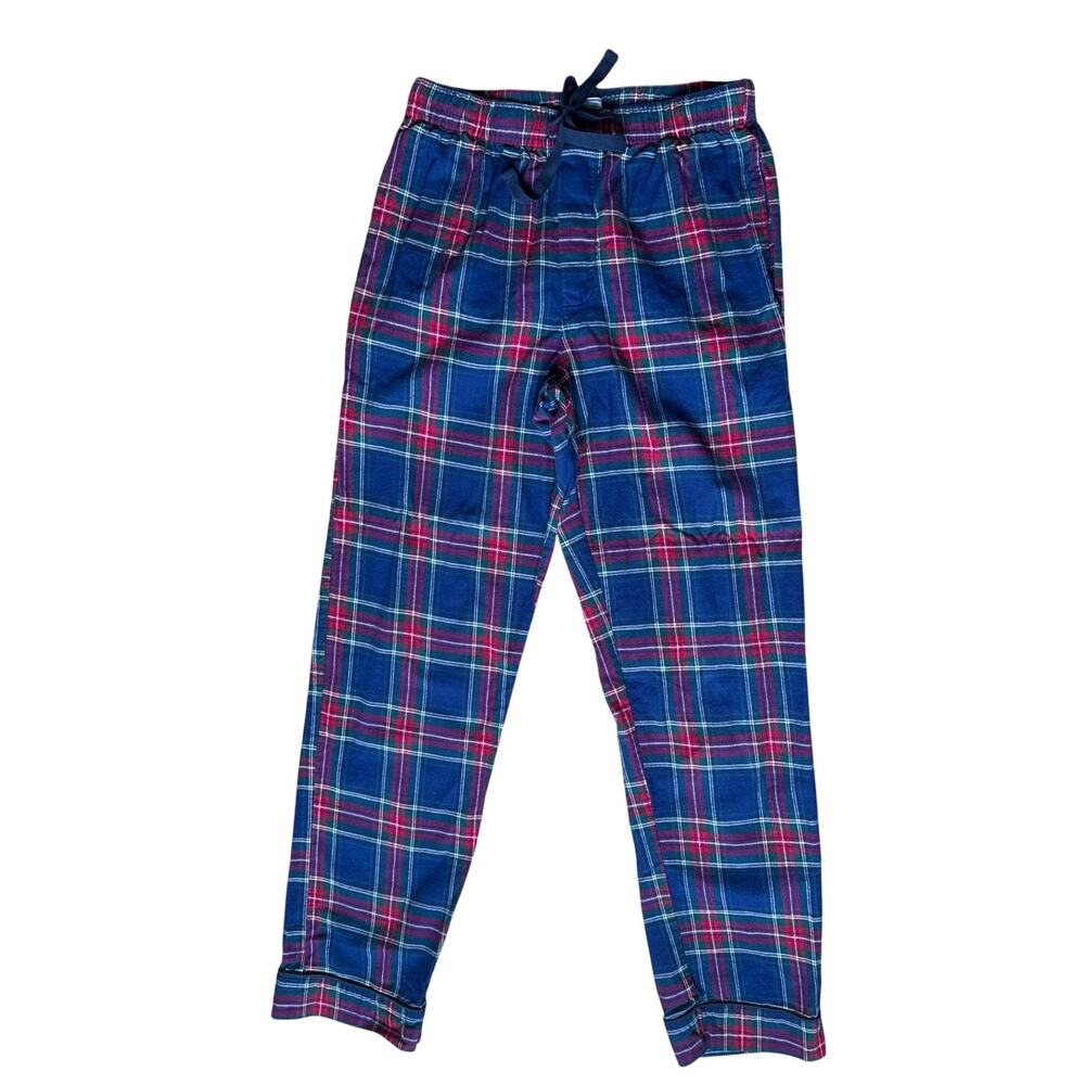 Petite Plume Men's Flannel Pajama Pants in Red Blue Plaid Size Medium